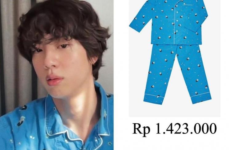 harga piyama Jin BTS (Instagram/@bangtan_outfit)