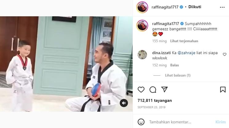 Anak artis belajar bela diri sejak kecil (Instagram/raffinagita1717)