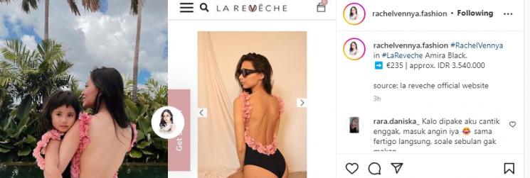 Baju renang Rachel Vennya. (Instagram/rachelvennya.fashion)