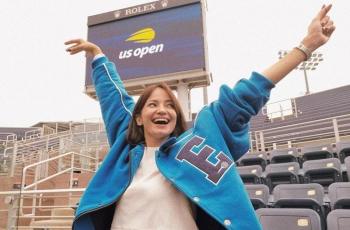 8 Pesona Enzy Storia Nonton Tenis US Open, Bahagia Banget!