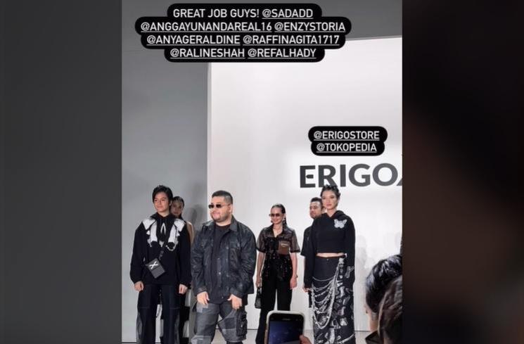 Momen Kocak Nagita Slavina Nonton Raffi Ahmad Fashion Show (TikTok/@kongserr)