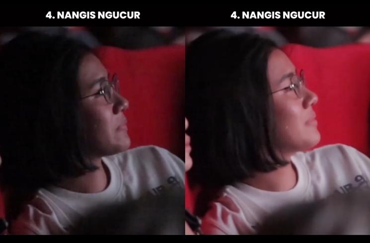 Potret Artis Nangis Nonton Miracle in Cell No 7 (instagram/vinogbastian__)