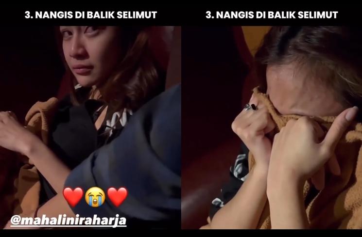 Potret Artis Nangis Nonton Miracle in Cell No 7 (instagram/vinogbastian__)