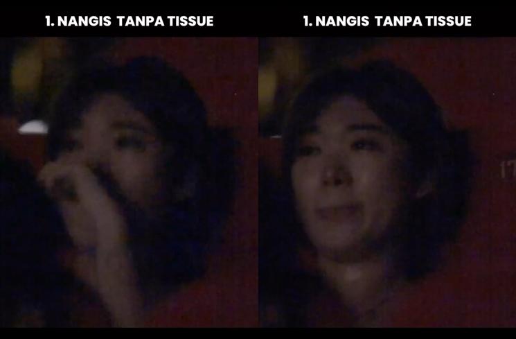 Potret Artis Nangis Nonton Miracle in Cell No 7 (instagram/vinogbastian__)