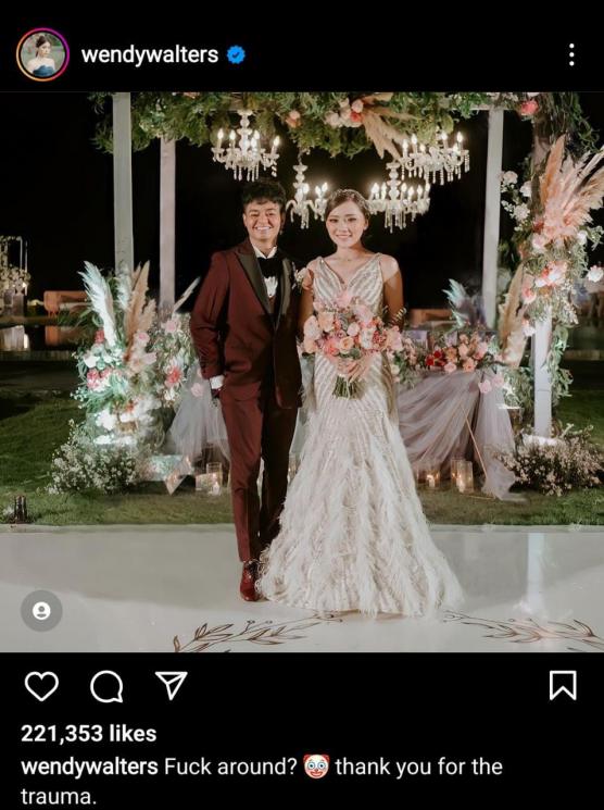 Wendy Walters Ganti Caption Foto Nikah dengan Reza Arap. (Instagram)