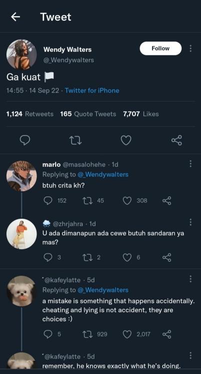Curhatan Wendy Walters Soal Perselingkuhan. (Twitter/_wendywalters, Instagram/ybrap)