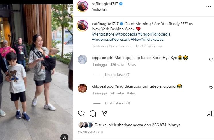 Fashion Mahal Nagita Slavina saat di Amerika Serikat (Instagram/@raffinagita1717)