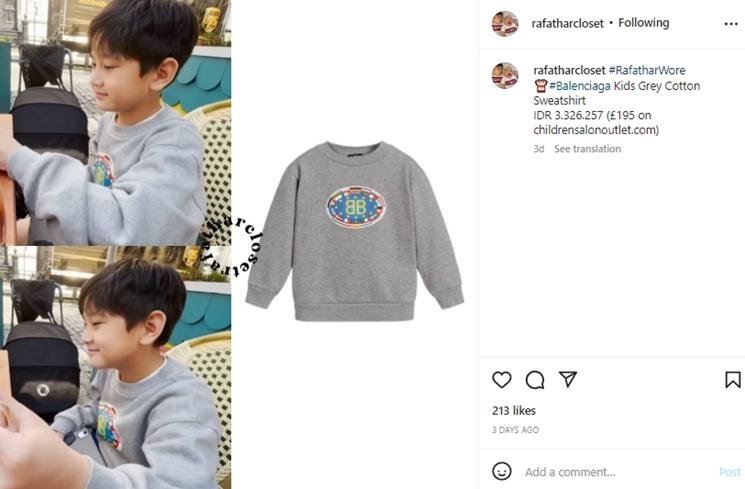 Outfit Rafathar dan Rayyanza di Amerika (instagram/@rafatharcloset)