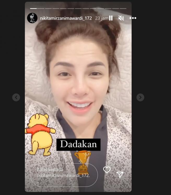 Unggahan story Nikita Mirzani (Instagram/nikitamirzanimawardi_172)