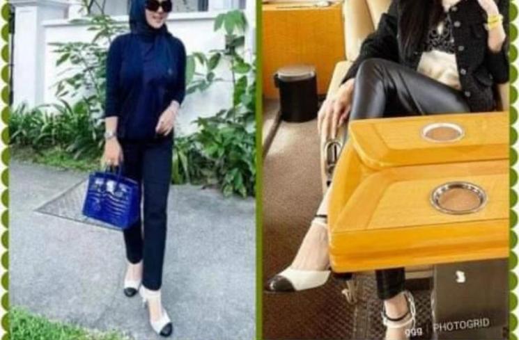 gaya fesyen Syahrini dan Deinara Permatasari (Instagram/@conlie_willneverdie)