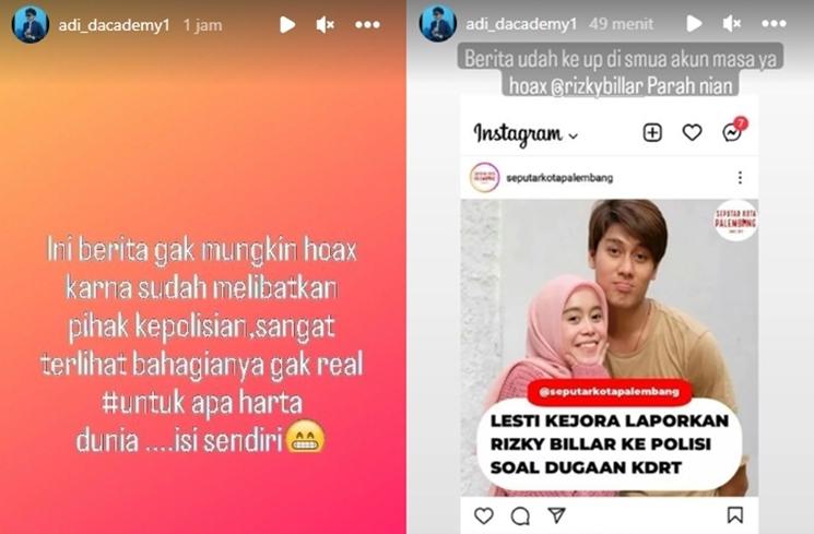 IG story Adi D'Academy (instagram/@adi_dacademy1)