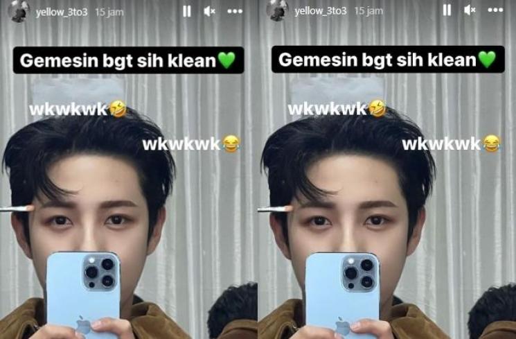Renjun NCT Dream tulis caption Instagram Story lokal banget. (Instagram/@yellow_3to3)