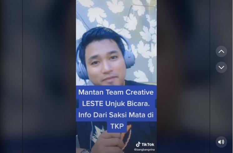 Seorang pria yang mengaku mantan tim kreatif Leslar beri kesaksian. (TikTok)