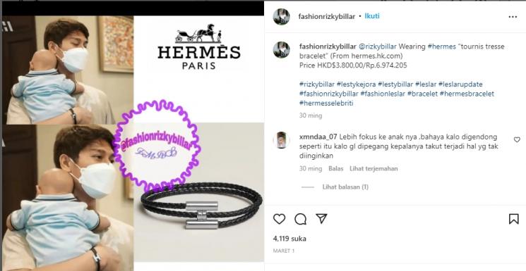 Gaya Branded Rizky Billar. (Instagram/fashionrizkybillar)