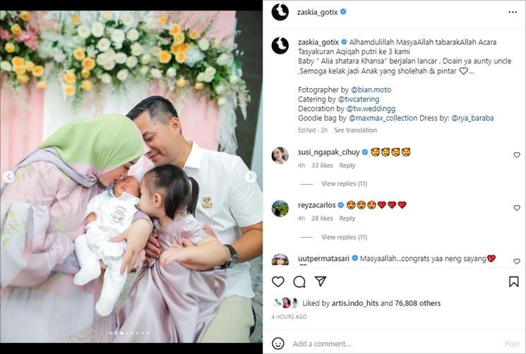 Anak kedua Zaskia Gotik. (Instagram/@zaskia_gotix)