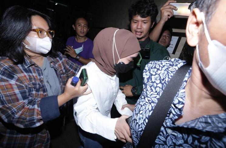 Lesti Kejora di Polres Metro Jakarta Selatan. (MataMata.com/Oke Atmaja)