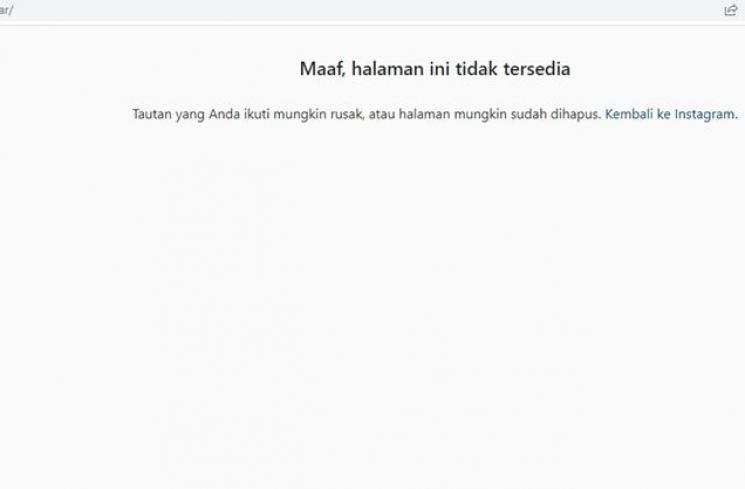 Instagram Rizky Billar hilang. (Instagram)