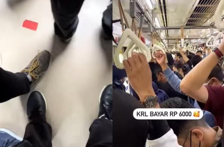 Potret Adrian Maulana Berangkat Kerja Naik KRL (Instagram/@adrianmaulana)