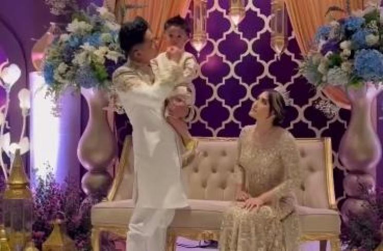 Potret Syukuran Khitanan Anak Adly Fairuz. (Instagram/angbeenrishi)