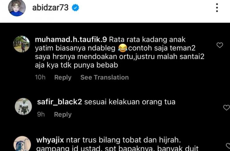 penampilan Abidzar Al Ghifari yang dibully netizen (Instagram/@abidzar73)