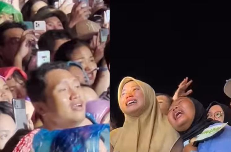 Momen Yura Yunita Hapus Make Up di Atas Panggung (Instagram/@yurayunita)