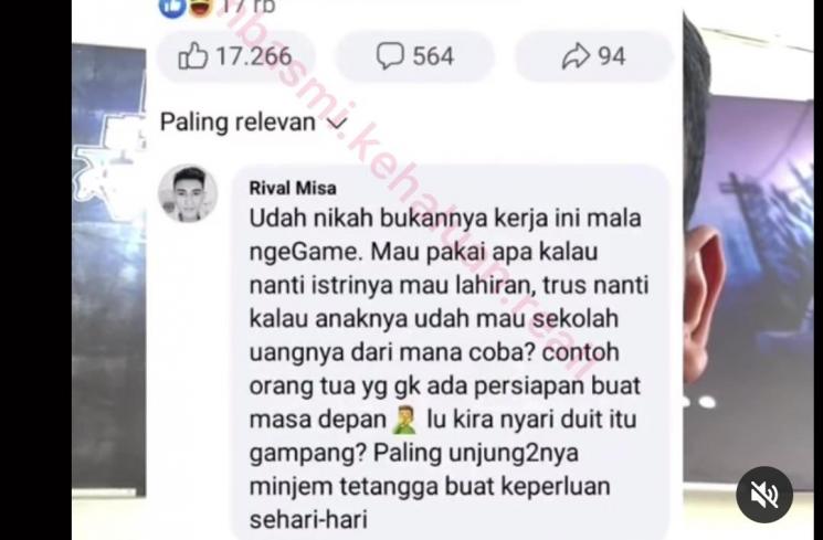 Jess No Limit dinyinyiri netizen (Instagram/@pembasmi.kehaluan.reall)