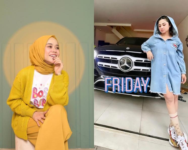 Adu Gaya Lesti Kejora dan Dewi Perssik. (Instagram/lestykejora dan dewiperssik9)