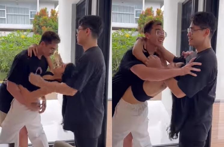 Momen Lucinta Luna 'Beringas' ke Verrell Bramasta dan Athalla Naufal (Instagram/@lucintaluna_manjalita)
