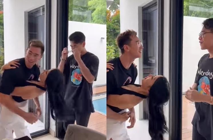 Momen Lucinta Luna 'Beringas' ke Verrell Bramasta dan Athalla Naufal (Instagram/@lucintaluna_manjalita)