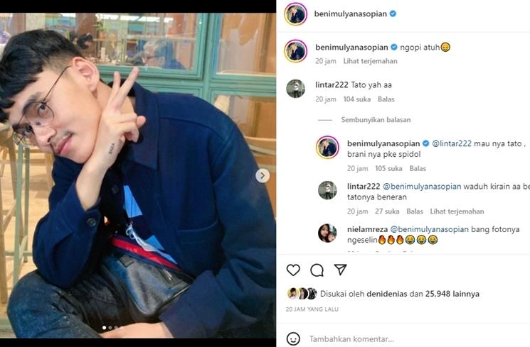 Kakak Lesti Kejora dikira punya tato. (Instagram/@benimulyanasopian)