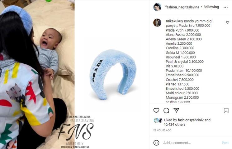 Koleksi bando Nagita Slavina. (Instagram/@fashion_nagitaslavina)