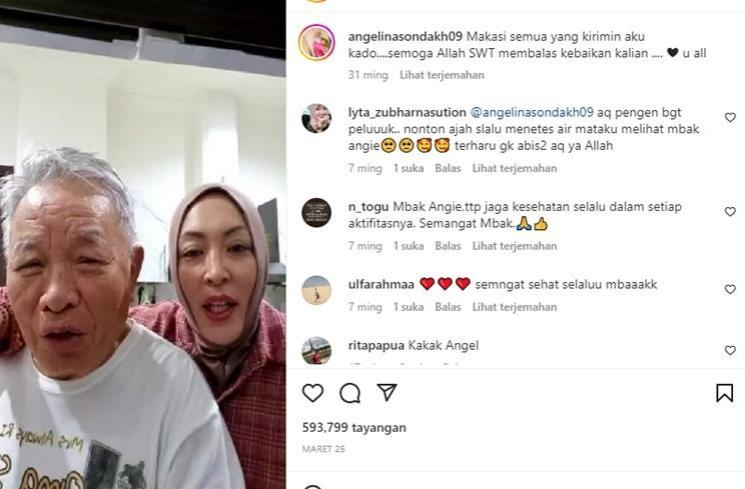 Potret Kebersamaan Angelina Sondakh dan Ayah. (Instagram/@angelinasondakh09)