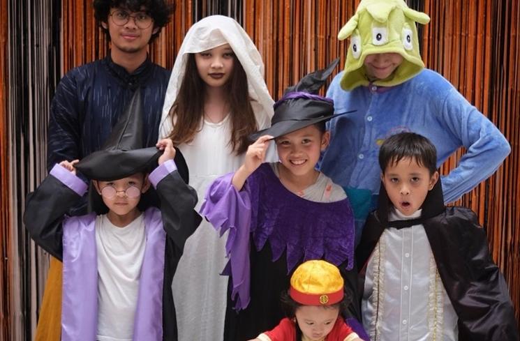 Potret anak artis rayakan Halloween (Instagram/@zaskiadyamecca)