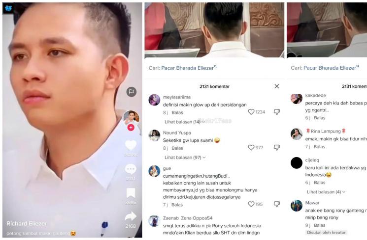 Bharada E dipuji tampan (TikTok/@tubbirfess)