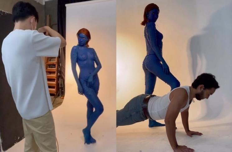Potret Anya Geraldine Jadi Mystique (instagram/@anyageraldine)