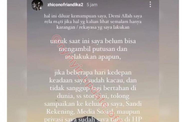 unggahan Seleb TikTok Zhico Nofriandika (Instagram/@nyinyir_update_official)