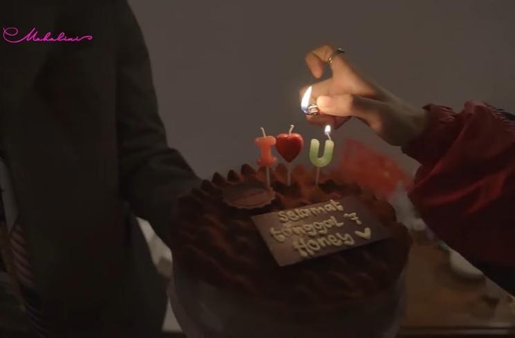 Potret Kejutan Anniversary Rizky Febian dan Mahalini (YouTube Mahalini)