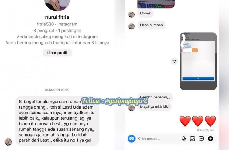 Kiky Saputri bungkam fans fanatik Lesti Kejora (Instagram/@gosipnyinyir2)