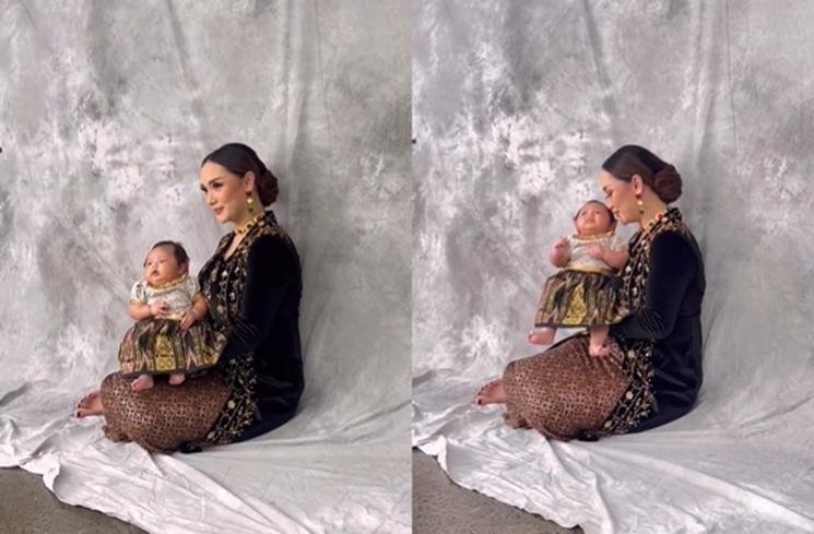 Momen Pemotretan Zaskia Gotik dan Dua Putri Kecilnya (Instagram/@cantikawannadewi)