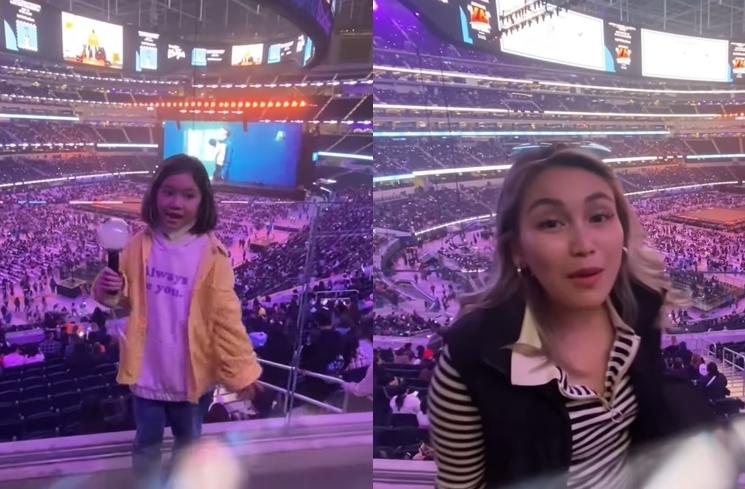 Potret Ayu Ting Ting dan Bilqis nonton konser K-Pop (YouTube/Qiss You TV)