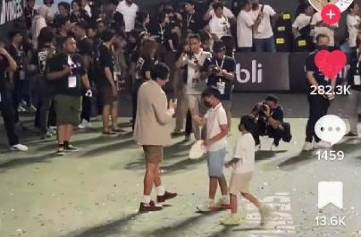 Potret Anak Artis di Tiba Tiba Tenis. (TikTok/Ghinathiyah)