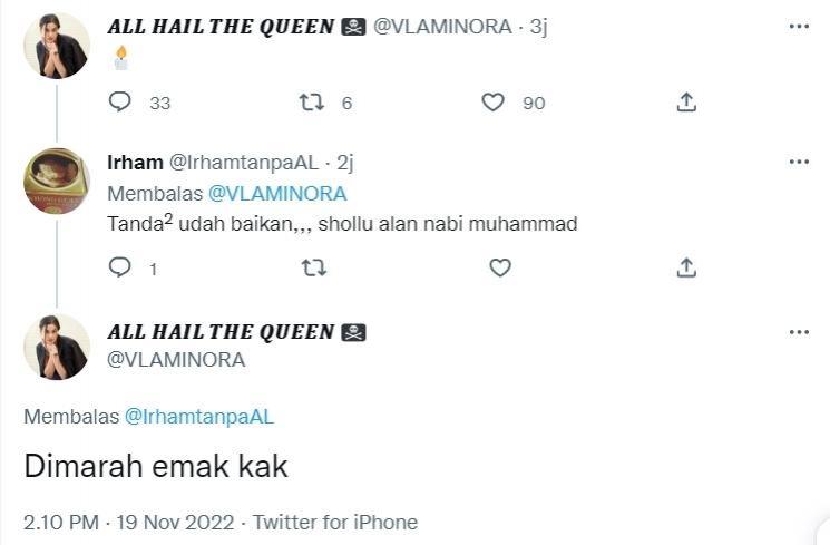 Nora Alexandra Hapus Cuitan Galau. (Twitter/VLAMINORA)