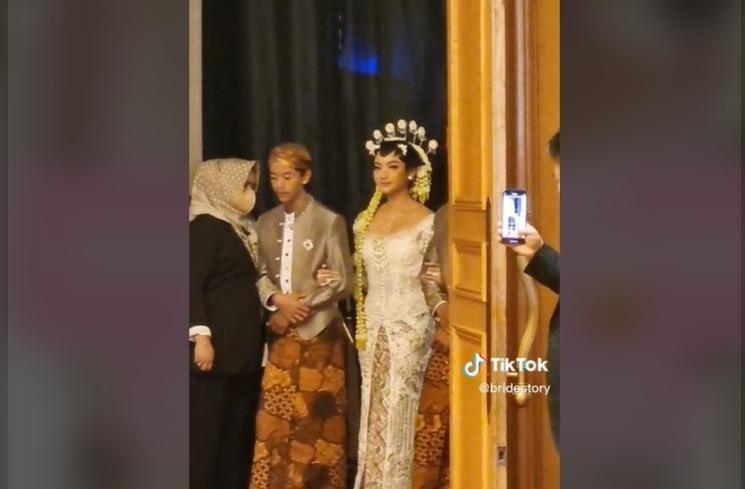 Potret pernikahan Glenca Chysara dan Rendi Jhon (TikTok/@bridestory)