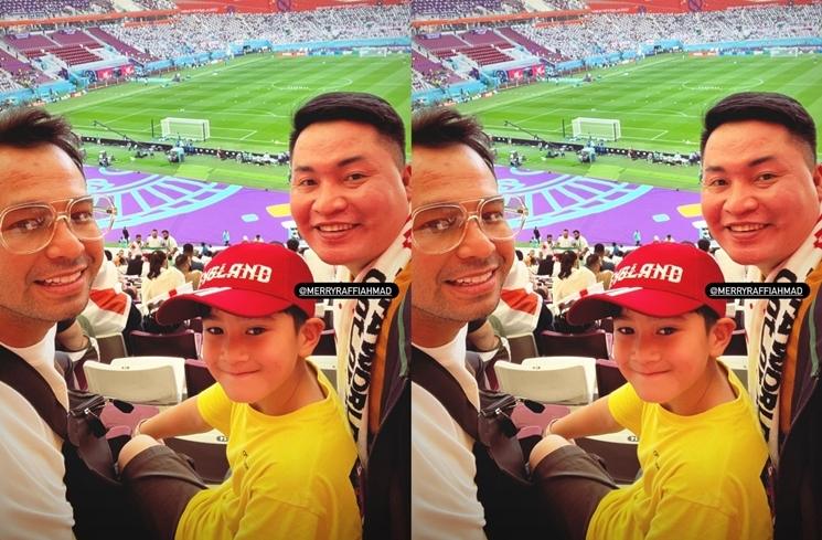 Momen Raffi Ahmad dan Rafathar Nonton Piala Dunia 2022 (instagram/@raffinagita1717)