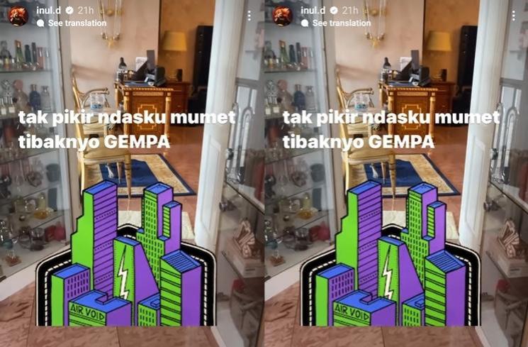 Artis Curhat Rasakan Gempa (instagram/@inul.d)