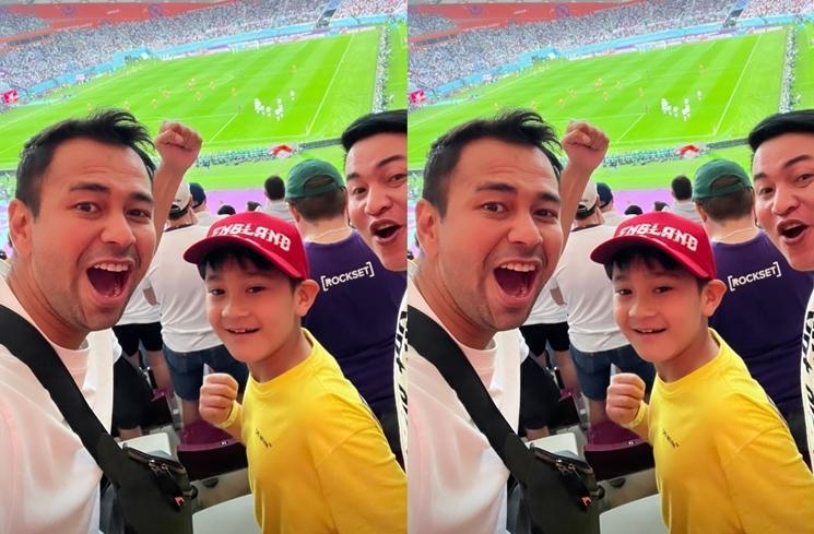 Momen Raffi Ahmad dan Rafathar Nonton Piala Dunia 2022 (instagram/@raffinagita1717)