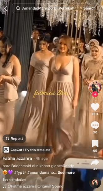 Gaya Artis Jadi Bridesmaid. (TikTok/Fatma azzahra)