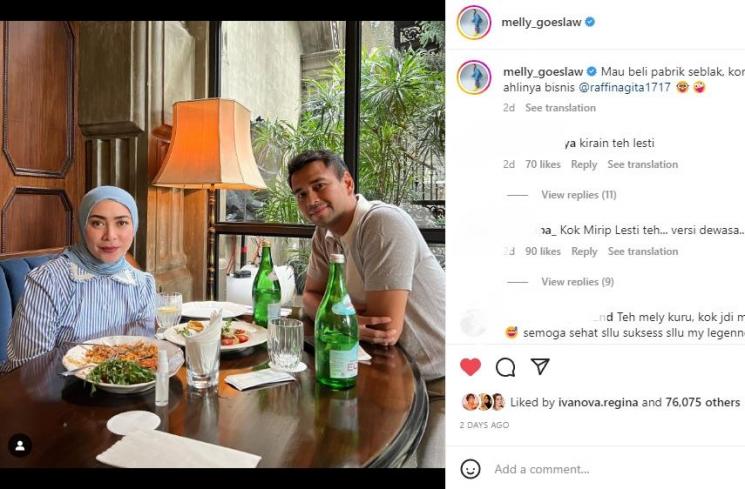 Melly Goeslaw. (Instagram/melly_goeslaw)