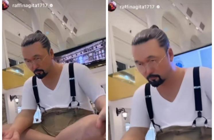 Raffi Ahmad kaget ada patung mirip Denny Sumargo (Instagram/@raffinagita1717)