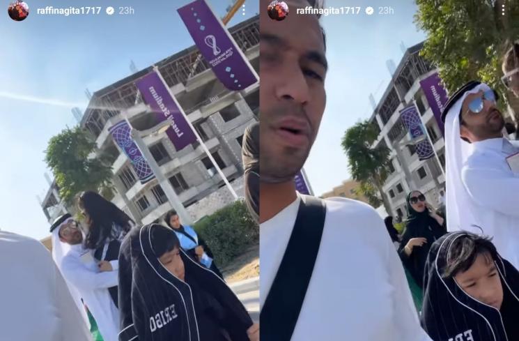 Momen Rafathar nonton Lionel Messi di Piala Dunia 2022 (Instagram/@raffinagita1717)